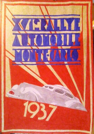 XVIe Rallye Monte Carlo 1937 car poster